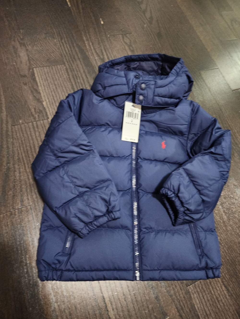 Polo by Ralph Lauren Kids Navy Puffer Jacket with Hood